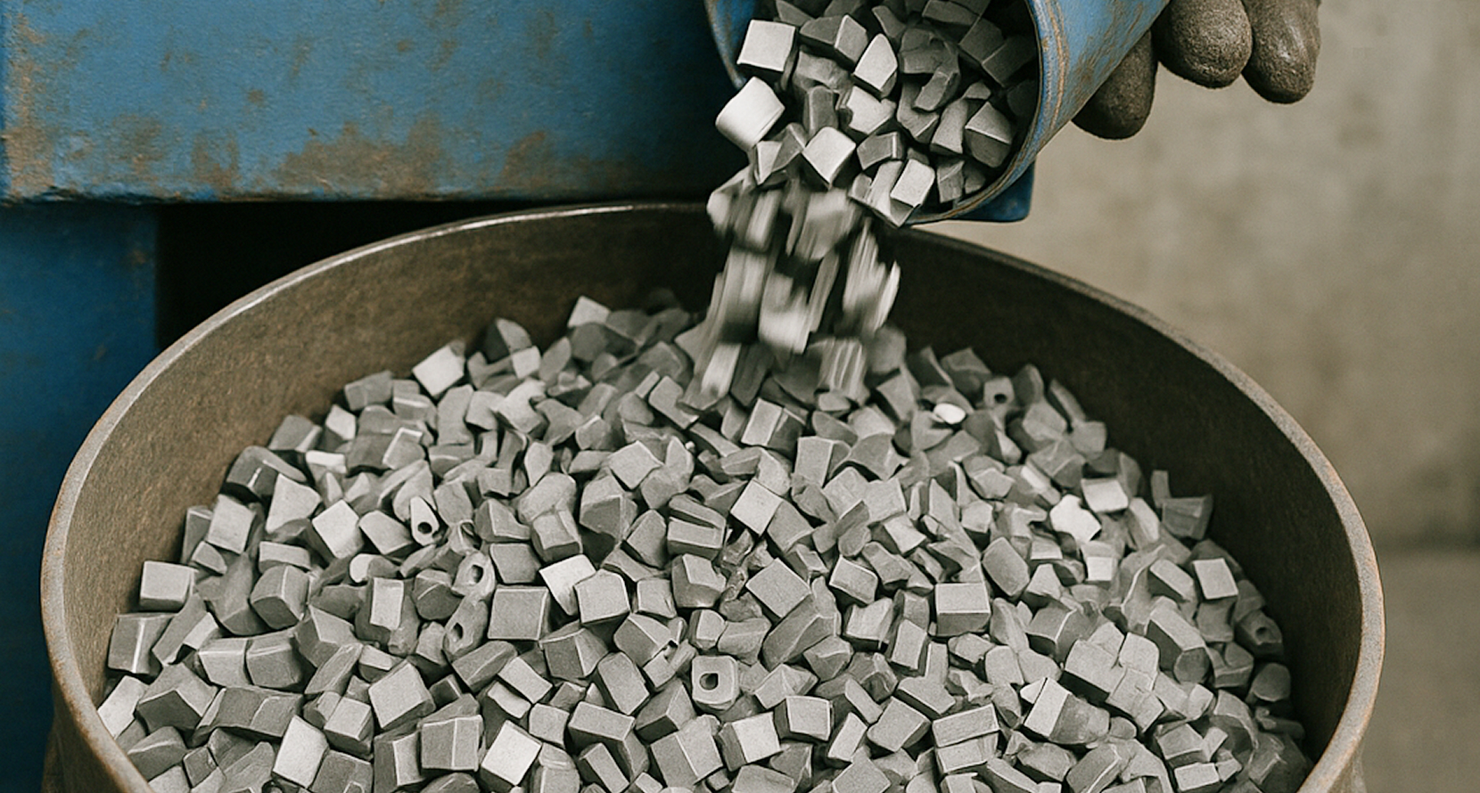 Recycled carbide pellets